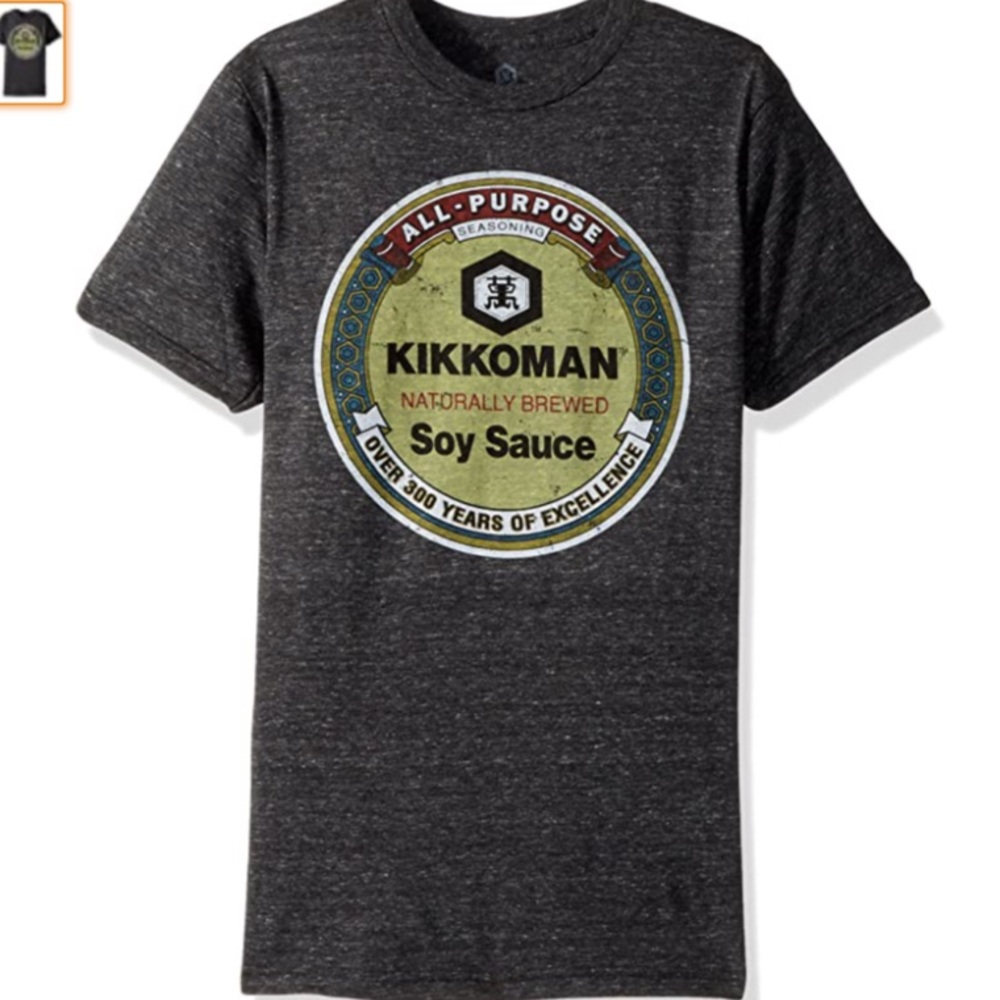New XL Kikkoman T Shirt Heathered Gray